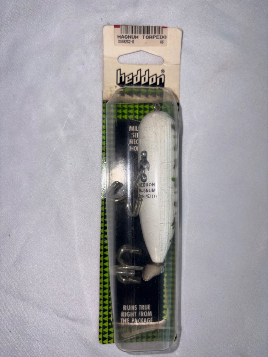 Vintage Heddon Magnum Torpedo Lure -Green & Black on White Vintage Heddon Magnum Torpedo Lure -Green & Black on White