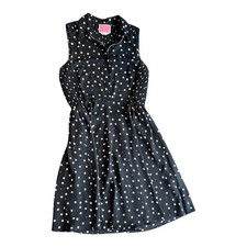 Kate Spade New York Floral Smocked Fit Flare Dress Navy Blue Size 10 Zip Front