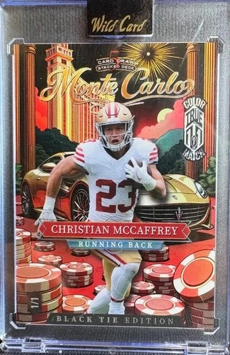 2026 Wild Card - Christian McCaffrey True 1/1 Color Match Monte Carlo CASE HIT