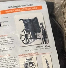 NYOrtho Wheelchair Oxygen Tank Holder Pocket 27.25"L X 7.5"W NEW #9546 E Tanks
