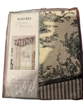 Waverly Garden Room Double Layer Valance Wellington Country Toile 60 x 21 NEW