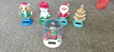 lot-of-5-dancing-solar-powered-bobbleheads-christmas-holiday-lot