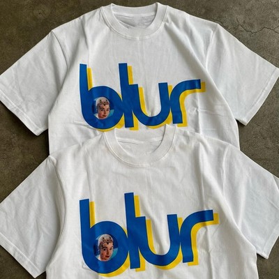 Vtg style Blur Leisure 1991 rock short sleeve white classic shirt