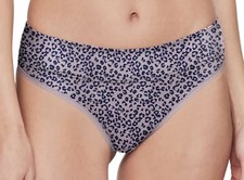 WARNERS No Pinching No Problems Tailored Lavender Navy Thong Panty Womens XL 2XL