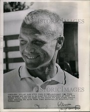 1962 Wirephoto Astronaut John Glenn Relaxing Grand Turk Island Orw06960 10X8