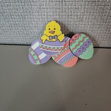Vtg Plastic Easter Egg Hair Barrette Removable Bunny Clip