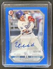 2026 Bowman Zach Ehrhard Prospect Retail Auto Blue Border #/150 Dodgers