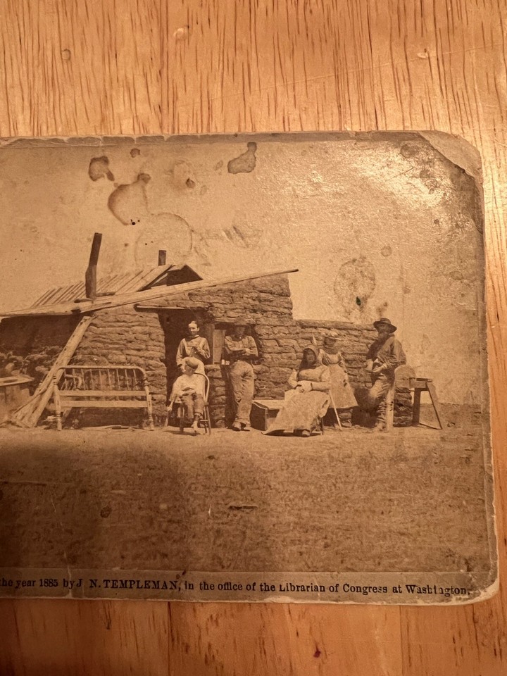 Antique Card Sod House Miller Dakota Territory N. Templeman