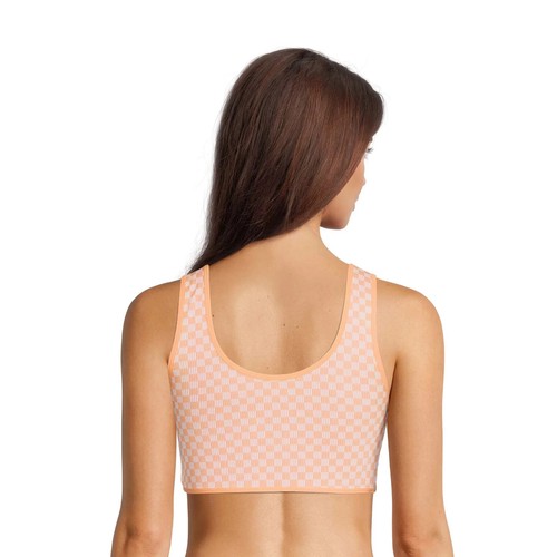 No Boundaries Seamless Reversible Twist Bralette Orange White Size X-Large - Picture 4 of 4