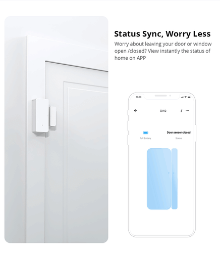 SONOFF DW2 WiFi Wireless Window Door Sensor, Wireless Alarm Security Home Alert - Picture 5 of 17