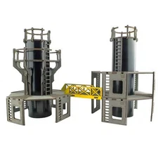 WWG Industry of War Refinery 2 – Pre-Painted – Wargaming Terrain Model Diorama