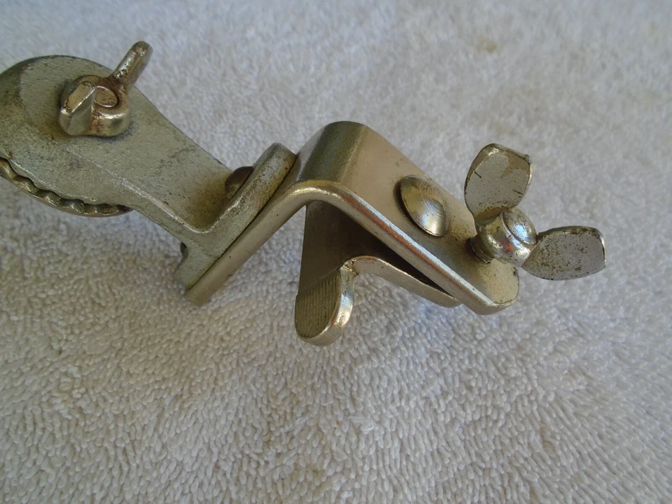 VINTAGE 1940's LEEDY BASS HOOP HEAVY DUTY RATCHET TOM TOM HOLDER DOUBLE LINK-VG! - Image 2 of 4