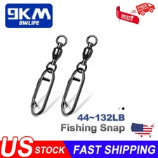 50Pcs Fishing Swivels with Snap Ball Bearing Swivels Fishing Lure Bait Connector