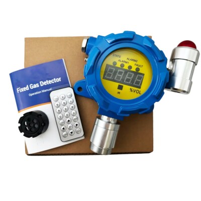 O2 Detector Fixed Oxygen Gas Detector with 0-30%VOL 0.1%VOL Sound & Light Alarm