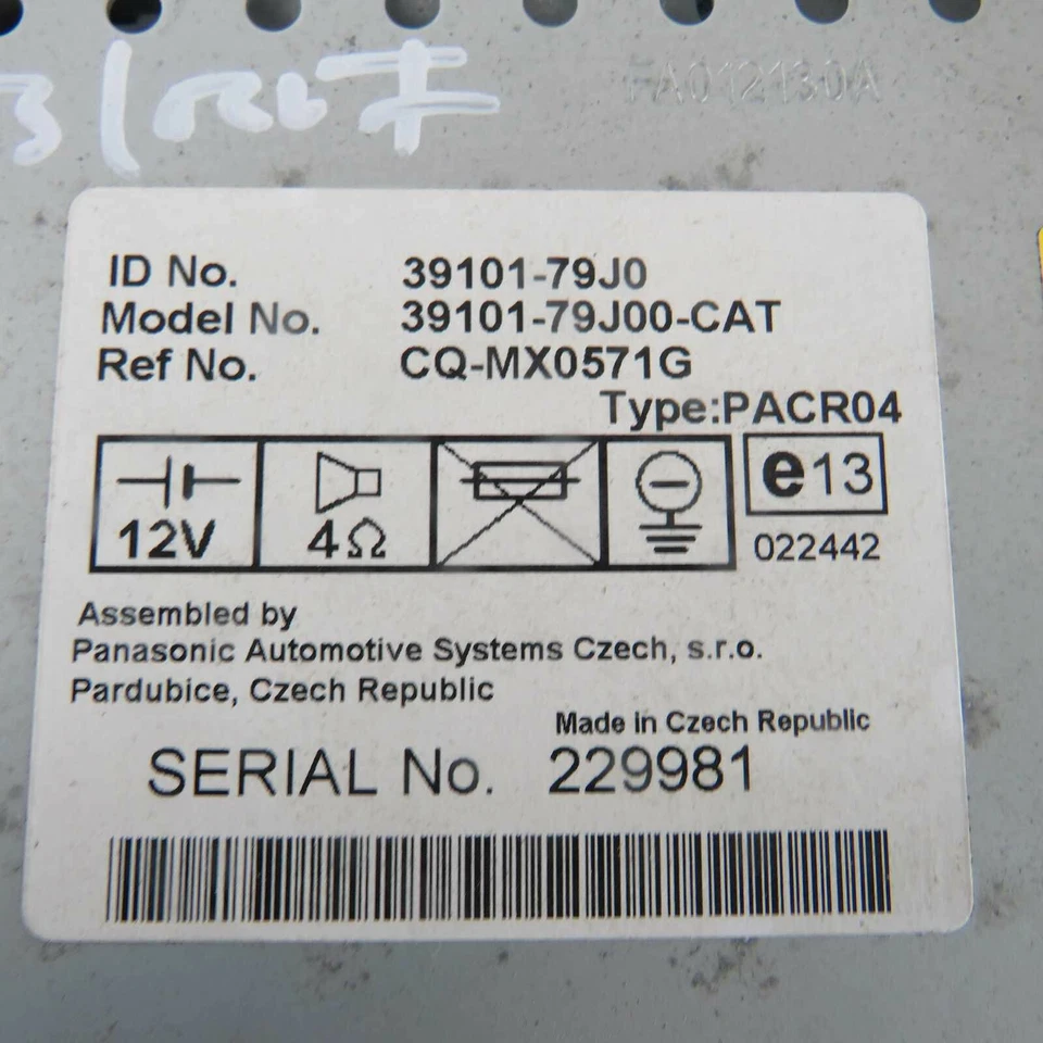 Autoradio CD 39101-79J0 per Fiat Sedici 2005-2014 usato (71670) - Immagine 4 di 4