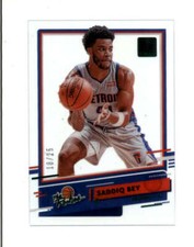 SADDIQ BEY 2020/21 CLEARLY DONRUSS #8 THE ROOKIES GREEN ROOKIE RC #18/25 BD3451