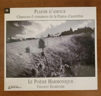 VINCENT DUMESTRE PLAISIR D'AMOURLe Poeme Harmonique Dumestre France Import CD NM