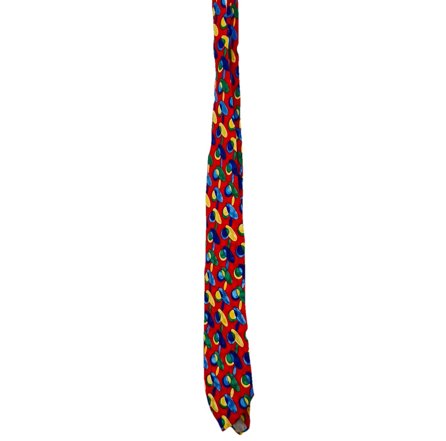 DOLCE GABANNA Basic Tie Multicolor Red Oval Circl… - image 2