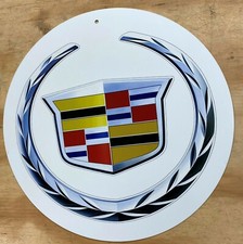 Cadillac Crest Aluminum Metal Sign 12 Cadillac Crest Aluminum Metal Sign 12