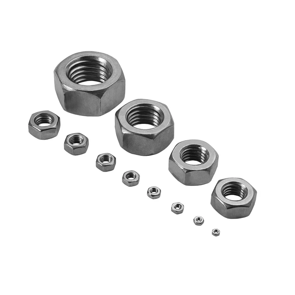 Sechskant-Muttern DIN 934 Edelstahl Rostfrei A2 V2A/A4 M1,6- M3 M4 M5 M6 Bis M24 - Bild 2 von 3