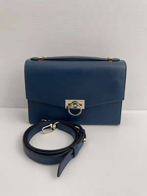 Michael Kors Hendrix Top Handle Messenger Bag in River Blue