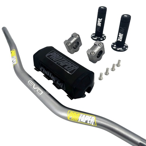 ProTaper Evo Dirt Bike Fat Bar Handlebars 1 1/8'' Grips Pad Motorcycle