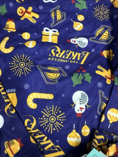 New Los Angeles Lakers Christmas Pajamas Set Boys PJs NBA 2 Pcs Size XS - Picture 2 of 3