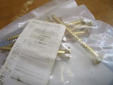 (10) #12-11 x 2-1/2" Flat Head Phillips Sharp Pt Plain Finish Brass Wood Screws