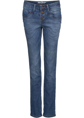 Authentik-Stretch-Jeans STRAIGHT Normal Gr. 40 Blau Damenjeans Hose 1xget NEUw