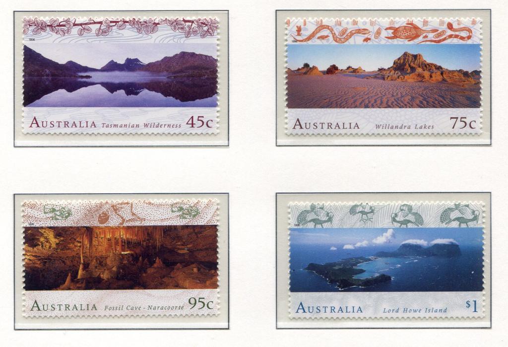 Sales results No. 1 40398 Australia 1996 MNH Houston Mall 4v Geology