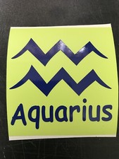 Aquarius Sticker Waterproof Indoors/Outdoors High Quality Vinyl