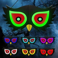 BlcTec 23.6” Large Wooden Halloween Spooky Eyes Lights Outdoor Yard Decorations