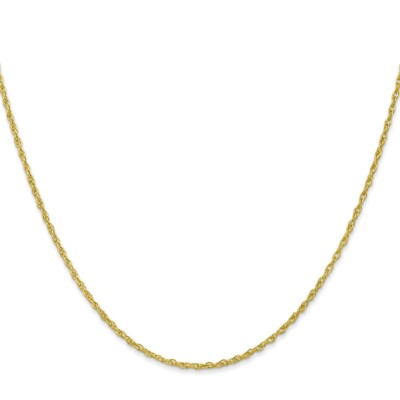 10 Karat Gelbgold 1,3 mm Seil Kette Halskette 18 Zoll für Frauen 1,88 Gramm