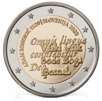 Slovenia - 2 Euro Commemorative 2020 Adam Bohoric UNC  FREE SHIPPING