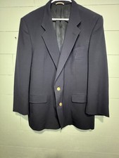 46R CHRISTIAN DIOR MONSIEUR Men's Navy Blue Wool 2 Gold Button Blazer Jacket