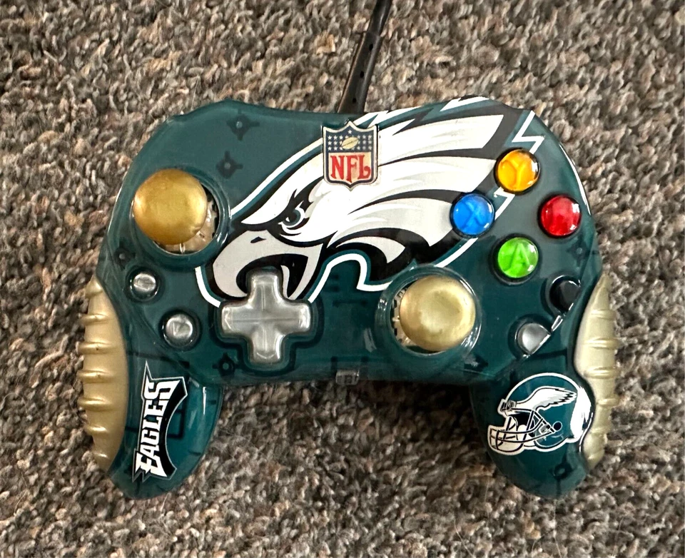 Controlador Pro Vintage Mad Catz Philadelphia Eagles NFL Xbox Control Pad Foto 2 de 4