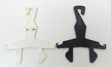 1G Pair Barbie Mattel Plastic Clothing Hangers 'M' Vintage Doll House Case