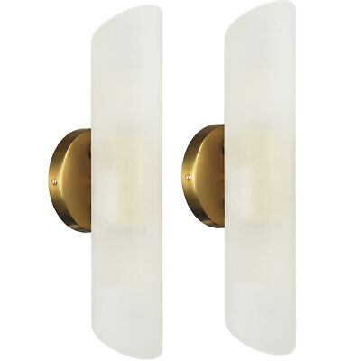 DAYCENT Modern Gold Bathroom Vanity Light Brass Wall Sconces Set of 2 Cylinde...