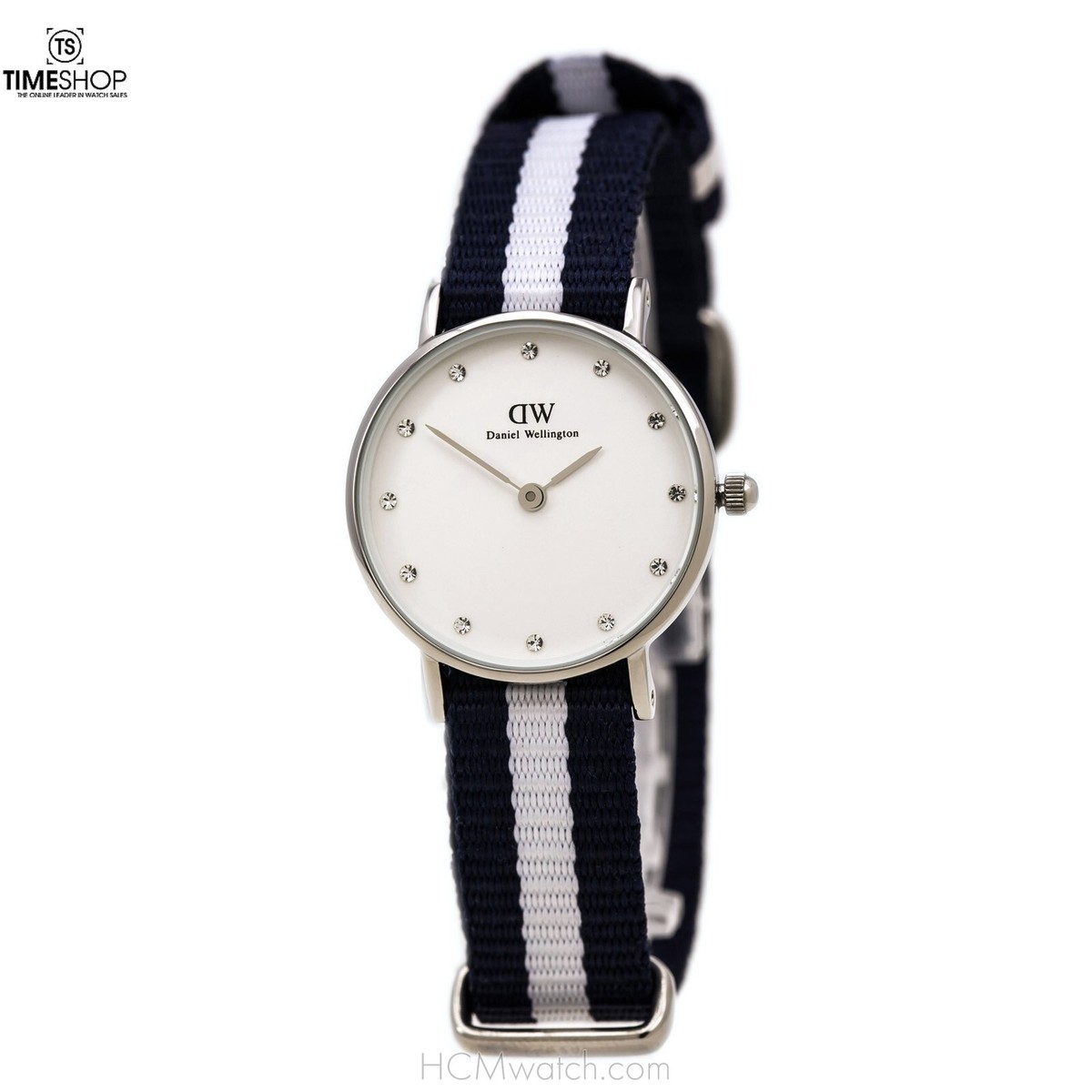 Daniel Wellington Glasgow White Dial Nylon Textile Quartz Ladies Watch  0928DW