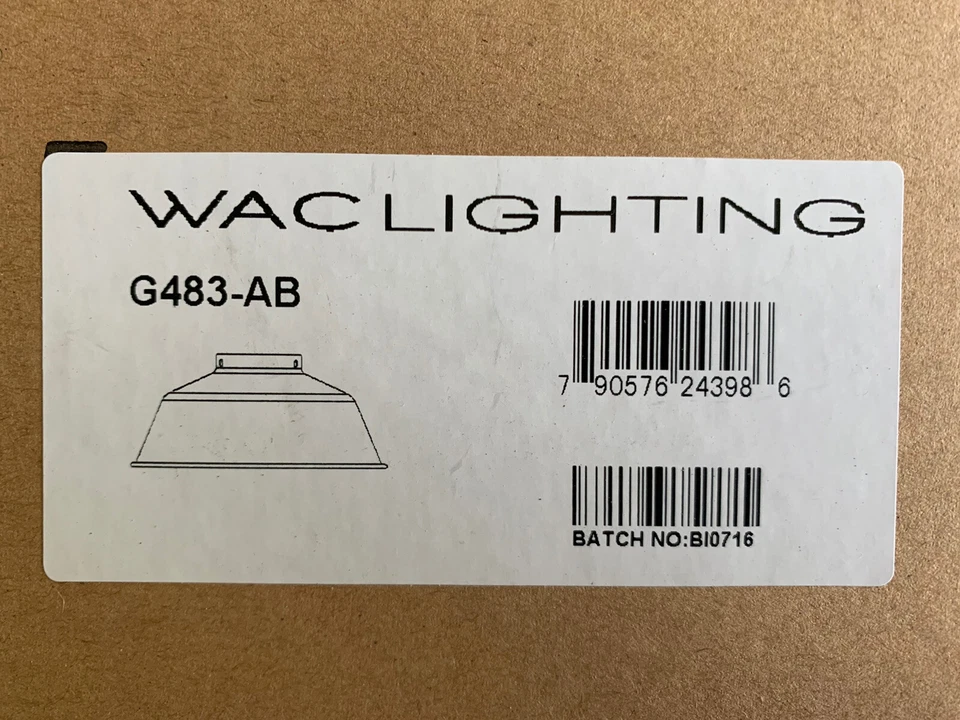 WAC Lighting G483-AB 玻璃灯罩 Wyandotte 古董青铜 — 第 2/2 张图片