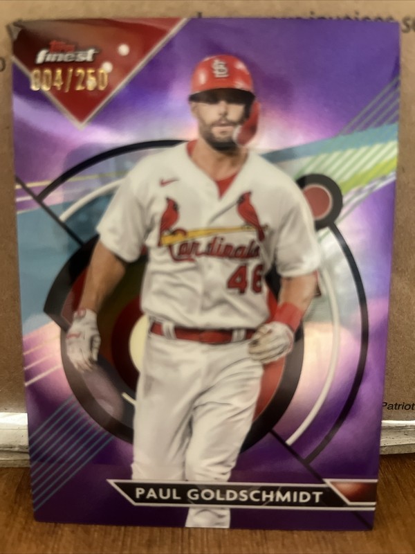 2023 Topps Finest Paul Goldschmidt Purple SP /250 #58 Cardinals 