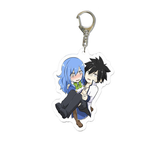 Fairy Tail Anime Keychain Chibi Art - Natsu Lucy Gray Erza Gajeel