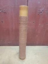 VINTAGE WOODEN TEXTILE MILL SPINDLE SPOOL BOBBIN DIXIE 62 INDUSTRIAL 12 1/2”