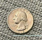 1937 Washington Quarter - 90% Silver US Coin - Philadelphia Mint #KH 57