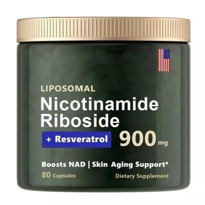 NAD+ Supplement for Anti-Aging Energy Focus Nicotinamide Riboside Resveratrol UK