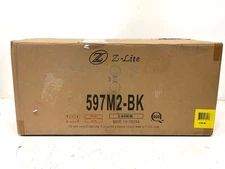 Z-Lite Laurent 2-Light Black Outdoor Wall Sconce With Frosted Glass 597M2-BK