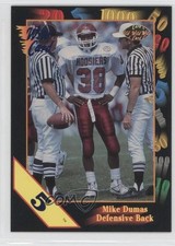 1991 Wild Card Draft 5 Stripe Mike Dumas #65 Rookie RC 0b3. rookie card picture