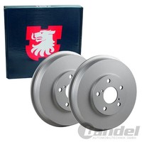 2X Jp Group Bremstrommeln Ø228,6Mm Hinten Passend FüR Trommelbremse