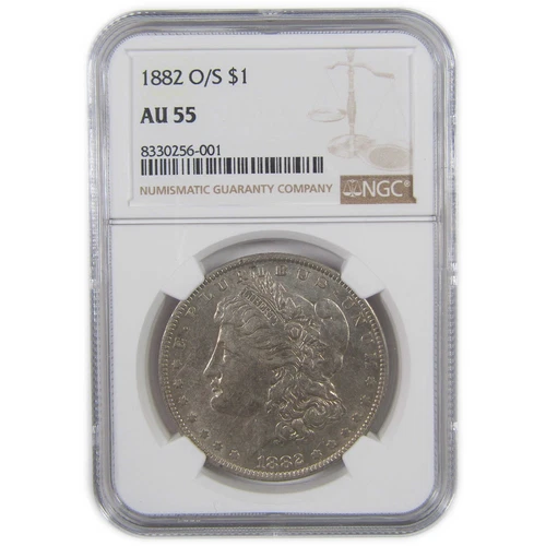 1882 O/S Morgan Dollar AU 55 NGC Silver $1 Coin SKU:I18254
