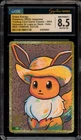 Pokemon Eevee Sketch Red Yanran Auto 10 Grass Energy Holo CGC 8.5